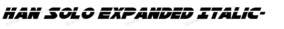 Han Solo Expanded Italic字体转换